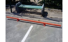 Велопарковки и отбойники в Новосибирке, на ул. Орджоникидзе